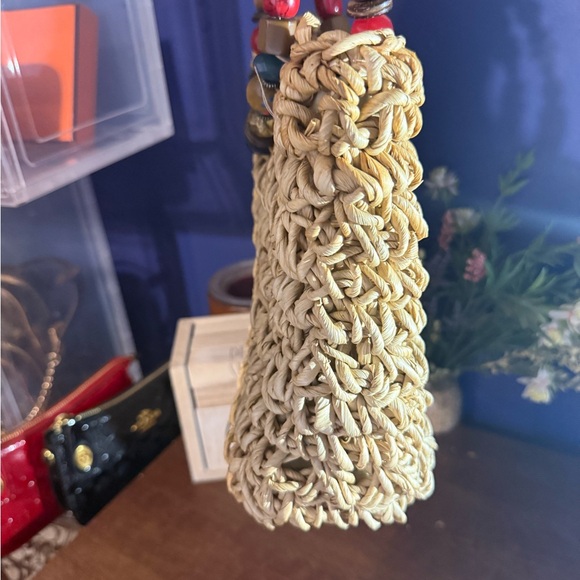 Cappelli StrawWorld Beaded Handle Woven Straw Bag - Picture 4 of 6